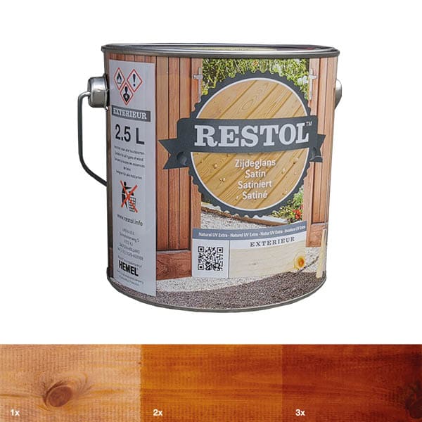 Restol Houtolie | bruin | transparant | zijdeglans | 2.5 L